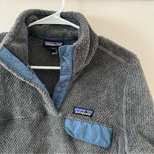 Patagonia | re tool snap fleece sweater grey teal